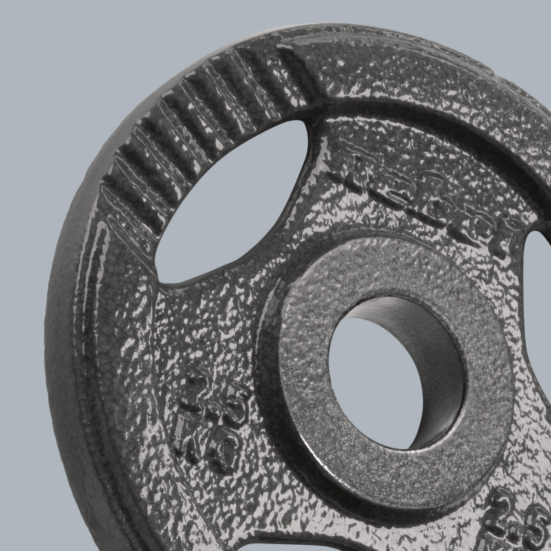 Obciążenie żeliwne olimpijskie zestaw 4x2.5kg, otwór 51mm, talerz z uchwytami, REBEL ACTIVE