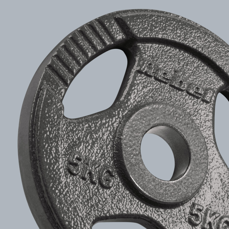 Obciążenie żeliwne olimpijskie zestaw 4x5kg, otwór 51mm, talerz z uchwytami, REBEL ACTIVE