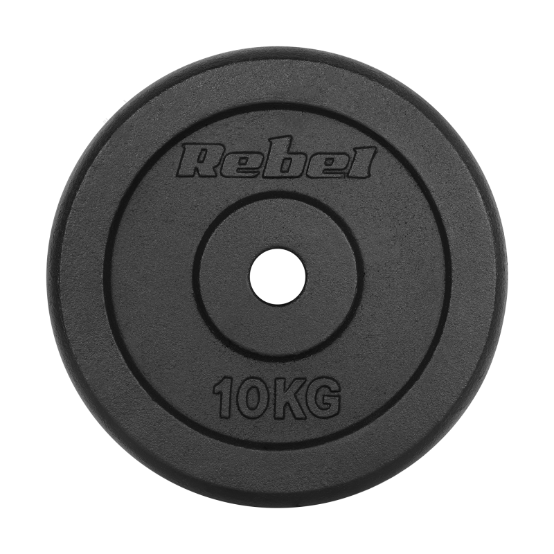 Obciążenie żeliwne zestaw 2x10kg, otwór 31mm, talerz klasyczny, REBEL ACTIVE