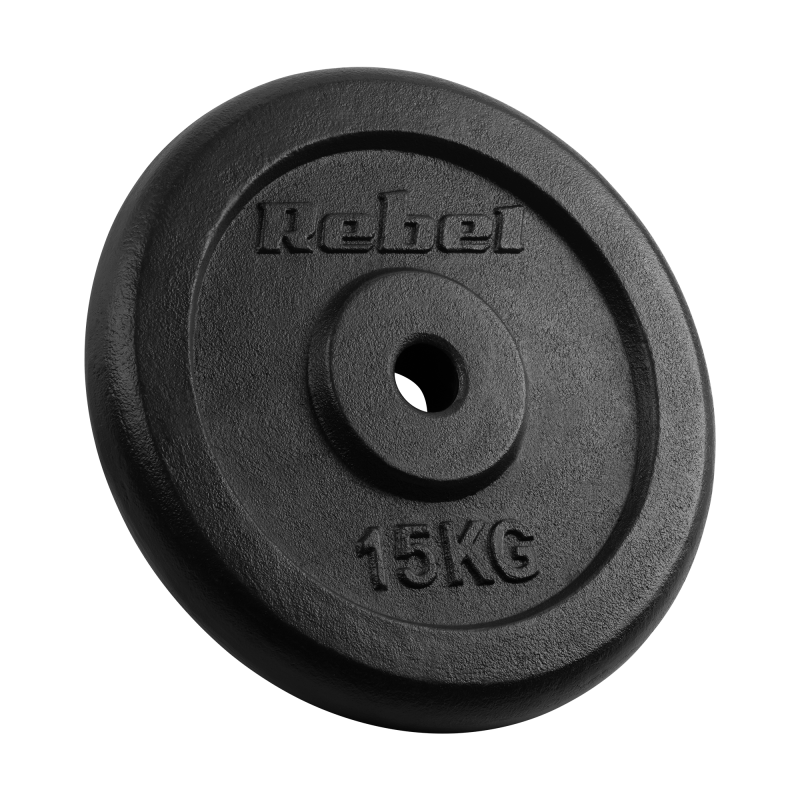 Obciążenie żeliwne zestaw 2x15kg, otwór 31mm, talerz klasyczny, REBEL ACTIVE