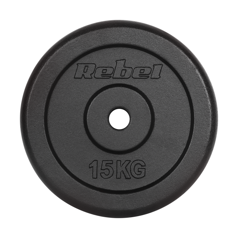 Obciążenie żeliwne zestaw 2x15kg, otwór 31mm, talerz klasyczny, REBEL ACTIVE