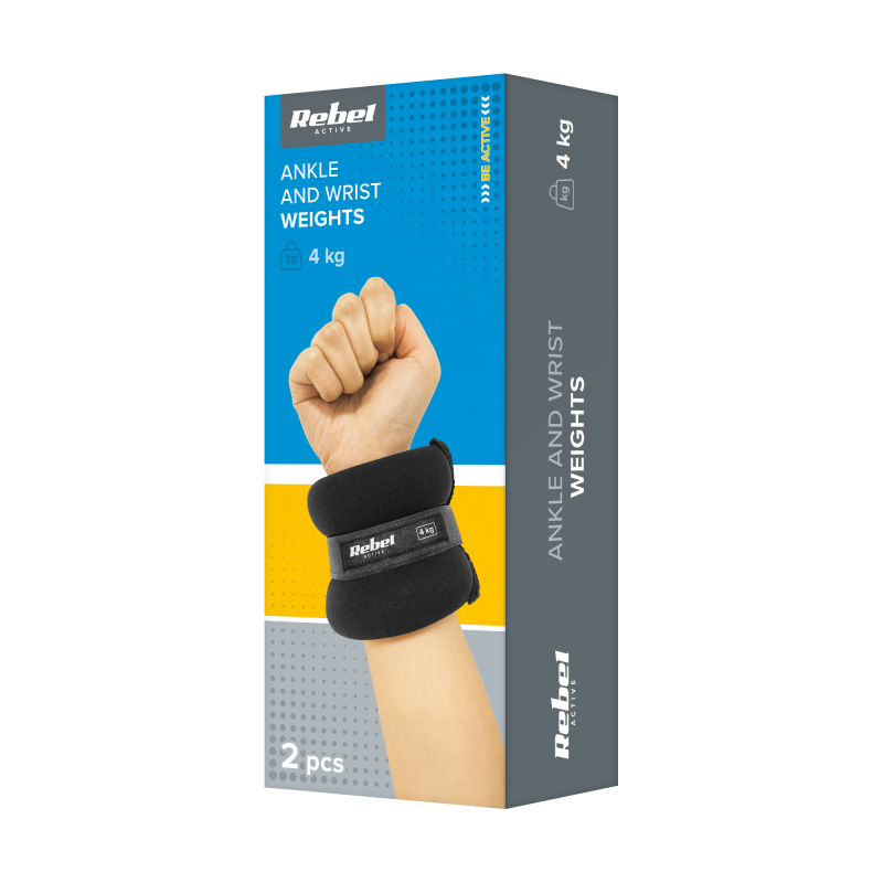 Obciążniki na kostki i nadgarstki 2x4kg, REBEL ACTIVE