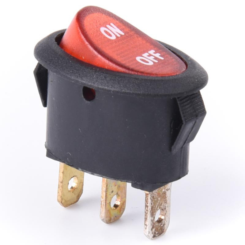 PRZEŁĄCZNIK ON-OFF PODŚW. 220V CZER/BIAŁY/NIEBI