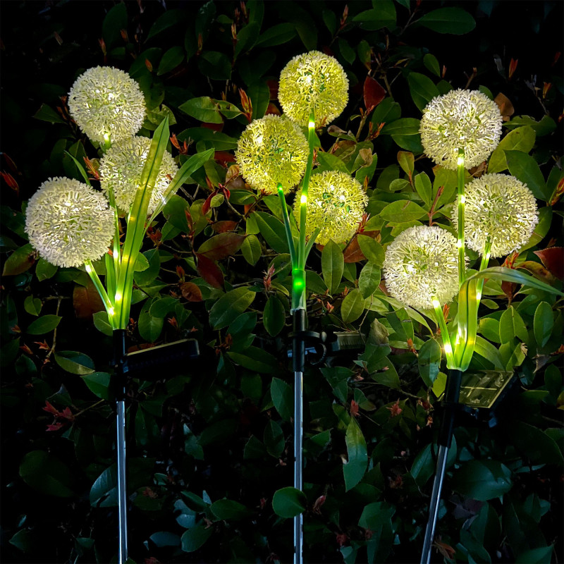 Ogrodowe ozdobne lampki solarne Rebel- czosnek ozdobny