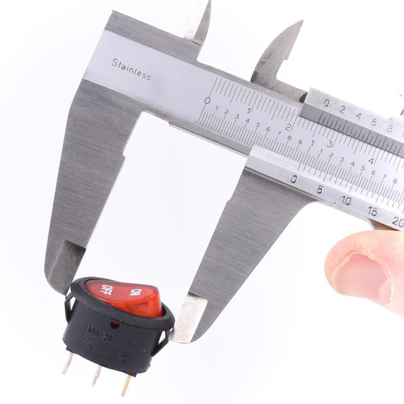 PRZEŁĄCZNIK ON-OFF PODŚW. 220V CZER/BIAŁY/NIEBI