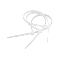 Opaska zaciskowa 4,8 mm/25 cm biała Cabletech 100szt.
