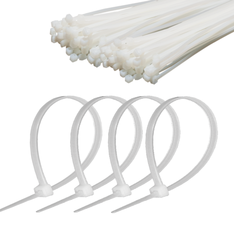 Opaska zaciskowa 4,8 mm/25 cm biała Cabletech 100szt.