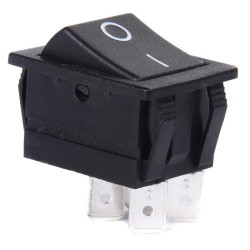 WŁĄCZNIK 2x16A 250V CZARNY 1-0 C1350