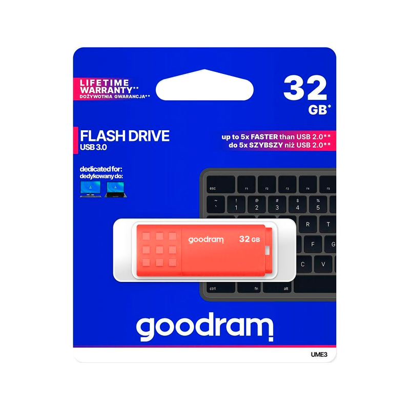 Pendrive Goodram USB 3.2 32GB pomarańczowy