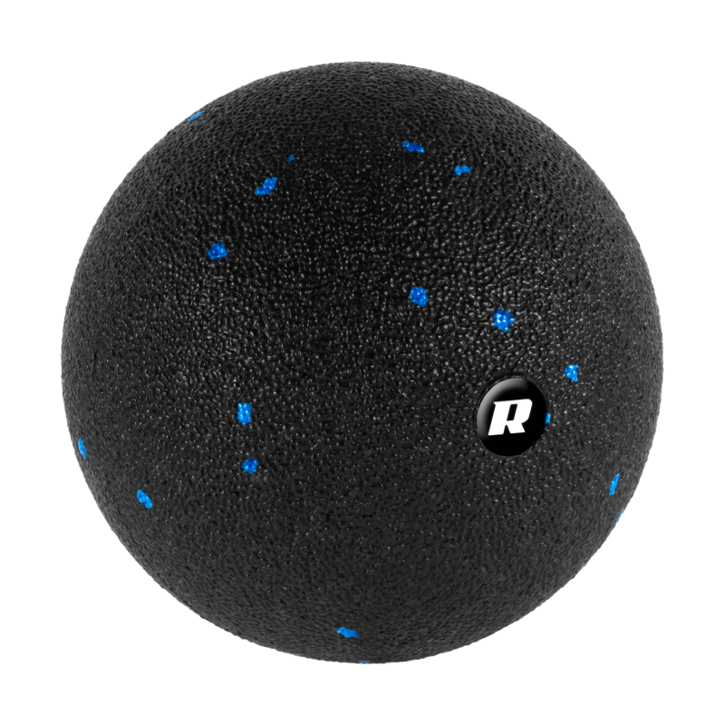 Piłka do masażu 12cm, kolor czarno-niebieski, materiał EPP, REBEL ACTIVE