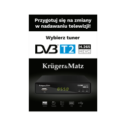 Plakat Kruger&Matz Tuner DVB-T2
