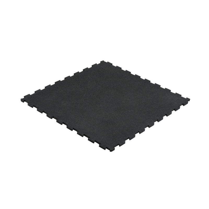 Podłoga gumowa do siłowni, mata pod sprzęt, puzle 1m grubość 20mm, czarna, REBEL ACTIVE