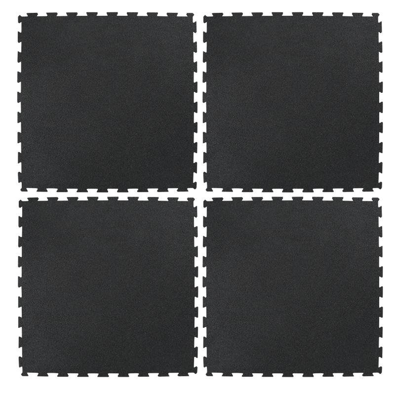 Podłoga gumowa do siłowni, mata pod sprzęt, puzle 1m grubość 20mm, czarna, REBEL ACTIVE