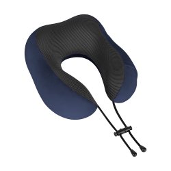 Poduszka turystyczna - podróżna z pianki MEMORY, REBEL ACTIVE , kolor niebieski