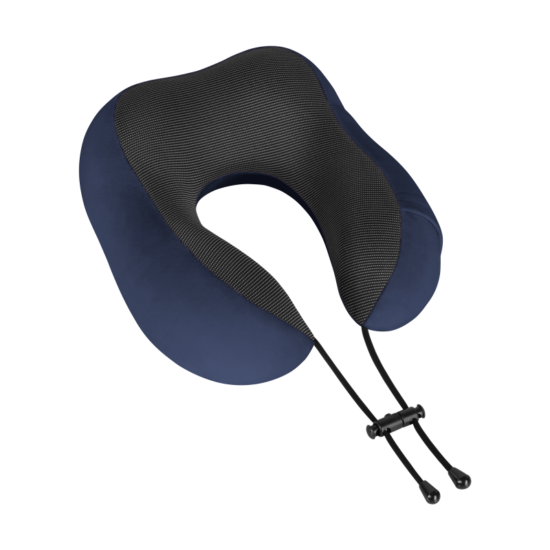 Poduszka turystyczna - podróżna z pianki MEMORY, REBEL ACTIVE , kolor niebieski