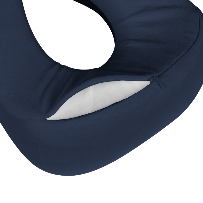 Poduszka turystyczna - podróżna z pianki MEMORY, REBEL ACTIVE , kolor niebieski