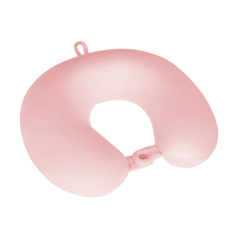 Poduszka turystyczna - podróżna z pianki MEMORY, REBEL ACTIVE , kolor różowy