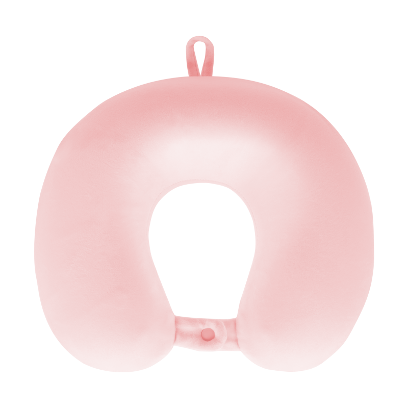 Poduszka turystyczna - podróżna z pianki MEMORY, REBEL ACTIVE , kolor różowy