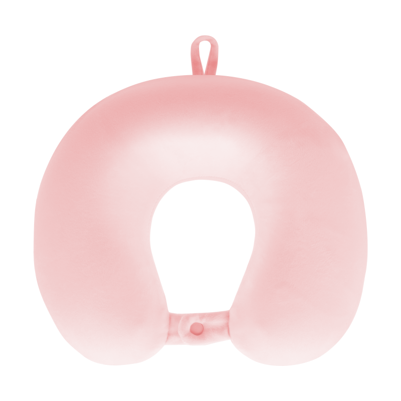 Poduszka turystyczna - podróżna z pianki MEMORY, REBEL ACTIVE , kolor różowy