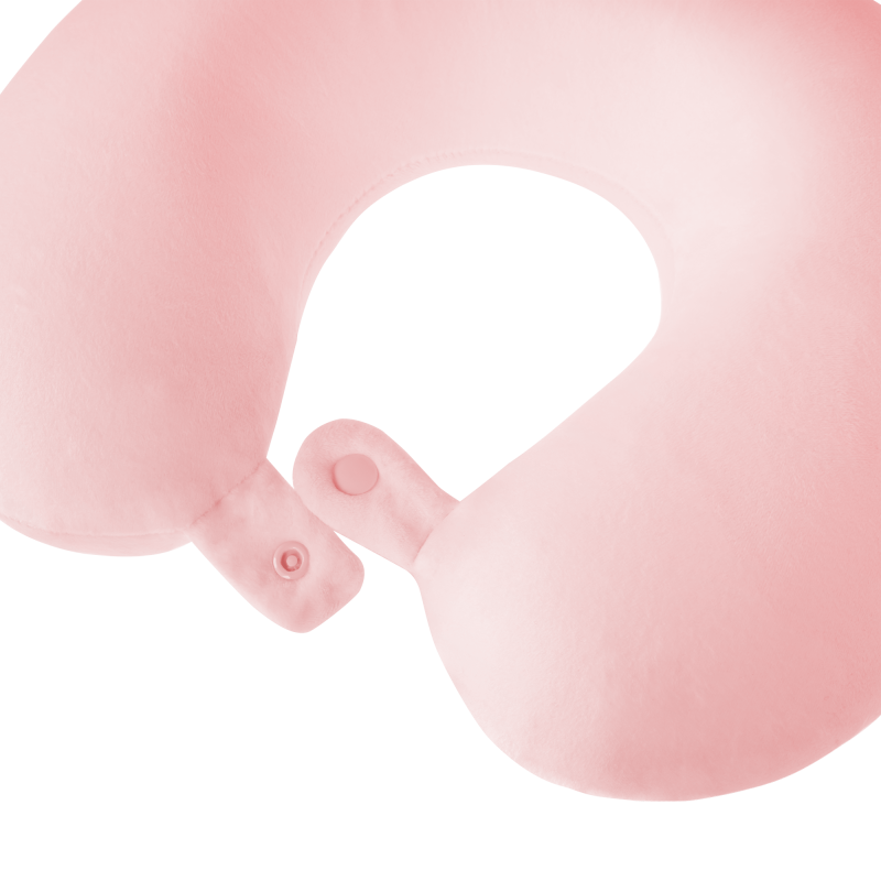 Poduszka turystyczna - podróżna z pianki MEMORY, REBEL ACTIVE , kolor różowy