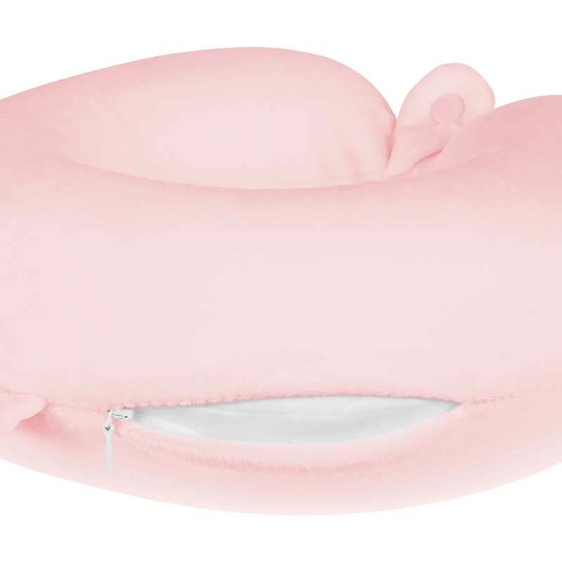 Poduszka turystyczna - podróżna z pianki MEMORY, REBEL ACTIVE , kolor różowy