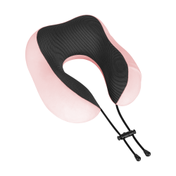 Poduszka turystyczna - podróżna z pianki MEMORY, REBEL ACTIVE , kolor różowy