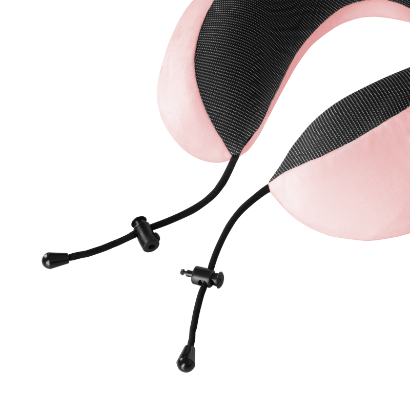 Poduszka turystyczna - podróżna z pianki MEMORY, REBEL ACTIVE , kolor różowy