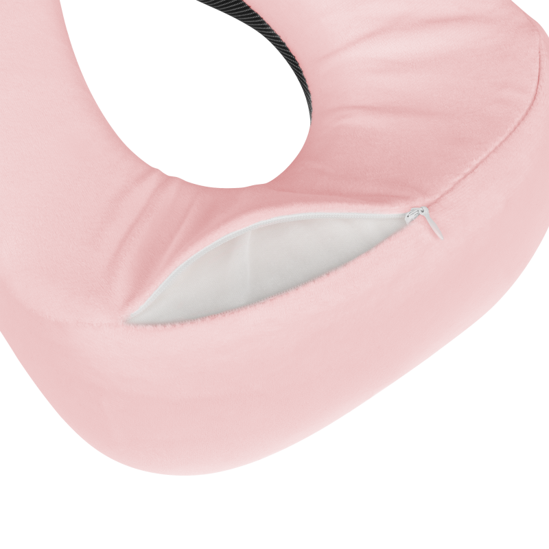 Poduszka turystyczna - podróżna z pianki MEMORY, REBEL ACTIVE , kolor różowy