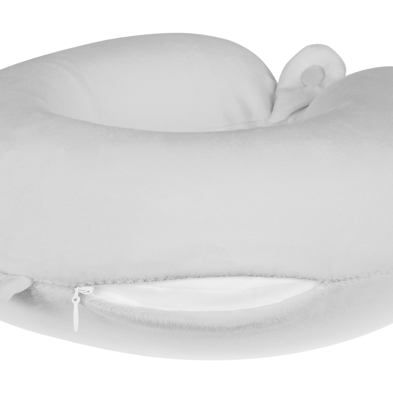 Poduszka turystyczna - podróżna z pianki MEMORY, REBEL ACTIVE , kolor szary