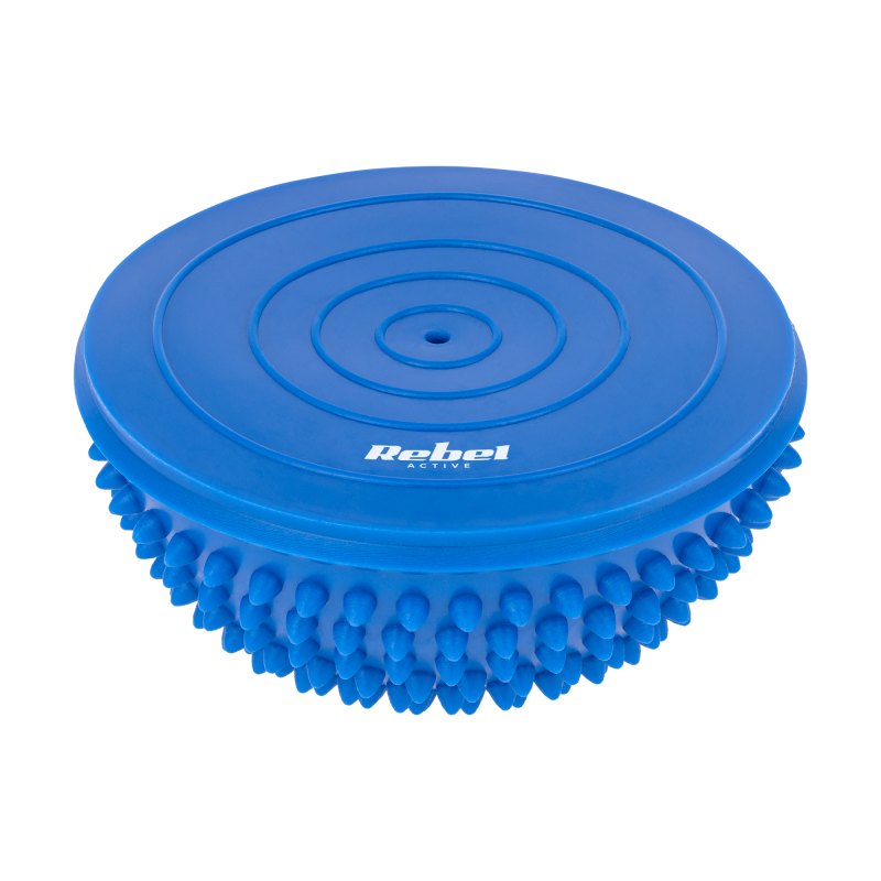 Półkule sensoryczne z wypustkami rehabilitacyjne, zestaw 2 szt, kolor niebieski, REBEL ACTIVE
