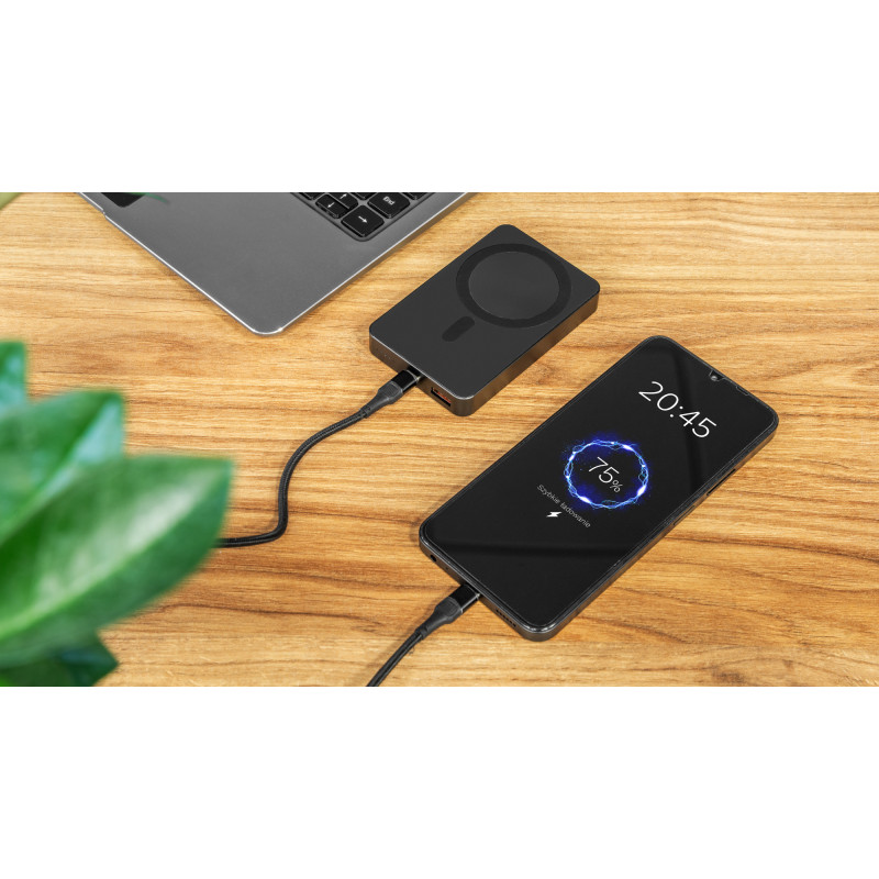 POWERBANK indukcyjny Kruger&Matz 10000 mAh magnetyczny czarny