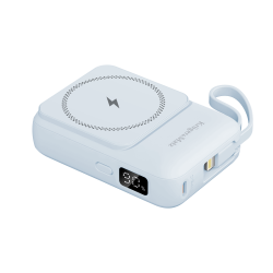 POWERBANK indukcyjny Kruger&Matz 10000 mAh magnetyczny z kablem niebieski
