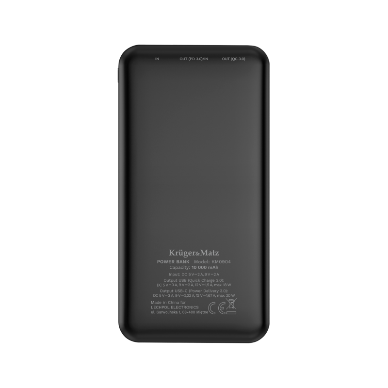 PowerBank Kruger&Matz 10000 mAh Li-pol z funkcją QC oraz PD