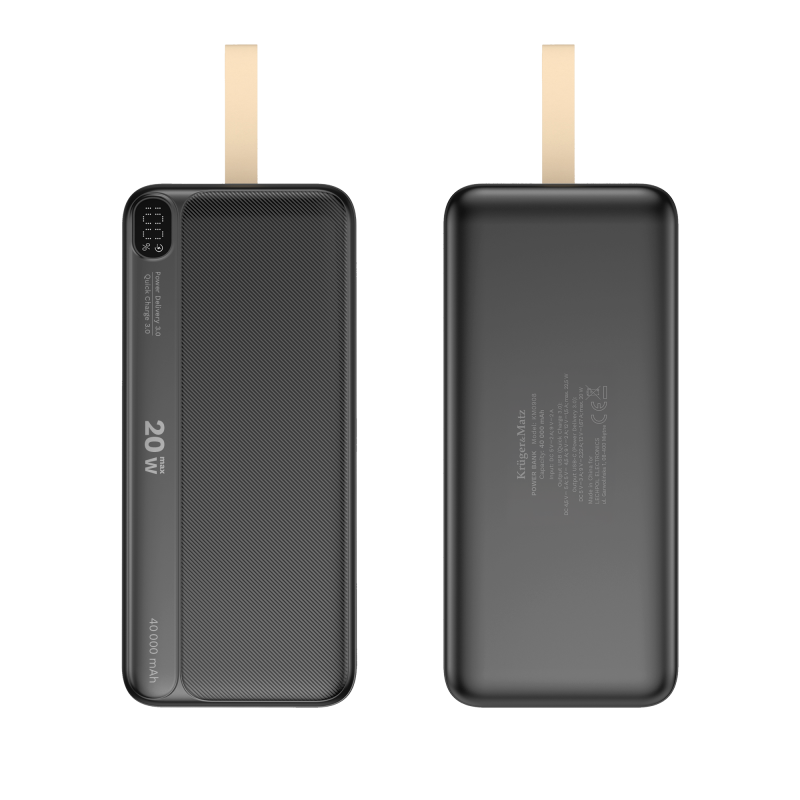 PowerBank Kruger&Matz 40000 mAh Li-ion z funkcją QC oraz PD