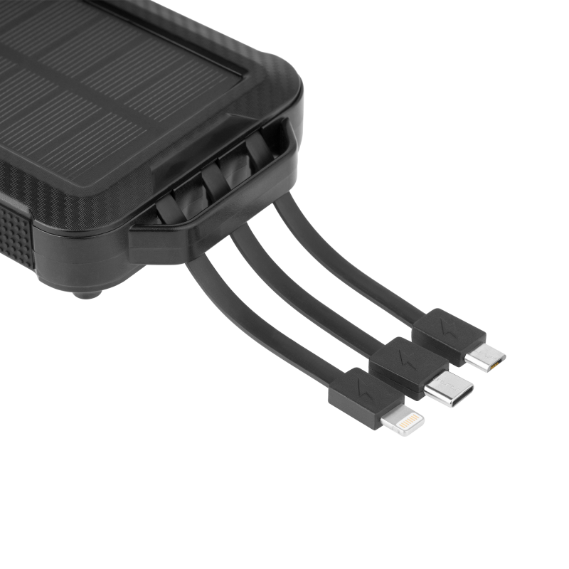 PowerBank solarny Kruger&Matz 10000mAh Li-ion z 3 końcówkami