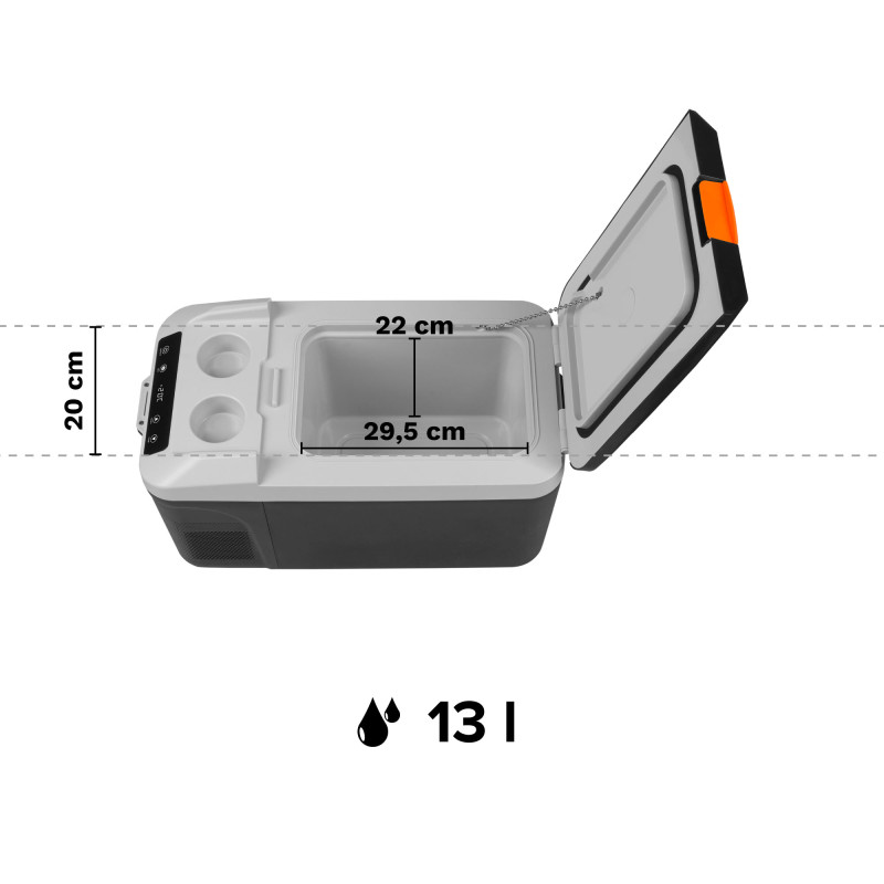 Profesjonalna lodówka turystyczna kompresorowa TEESA z funkcją mrożenia 13L DC12/24V AC 230V