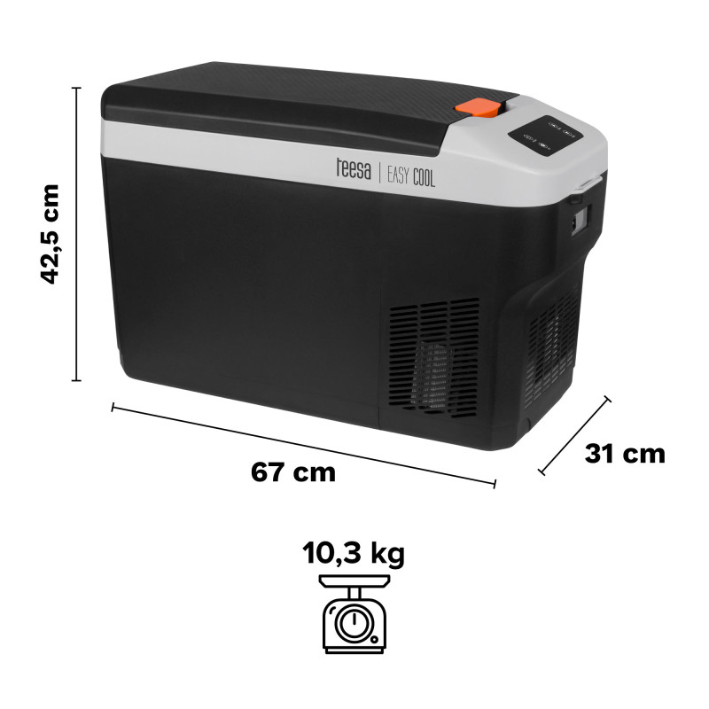 Profesjonalna lodówka turystyczna kompresorowa TEESA z funkcją mrożenia 25L DC12/24V AC 230V