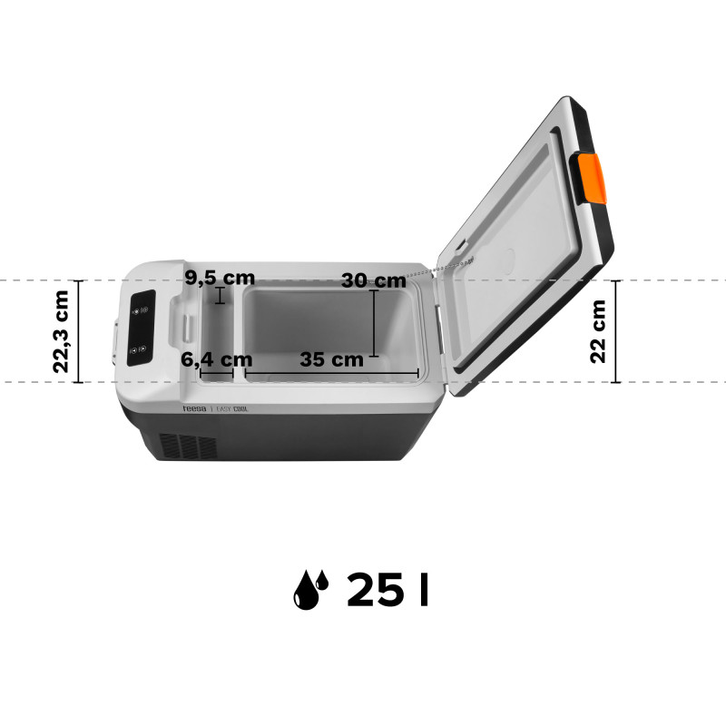 Profesjonalna lodówka turystyczna kompresorowa TEESA z funkcją mrożenia 25L DC12/24V AC 230V