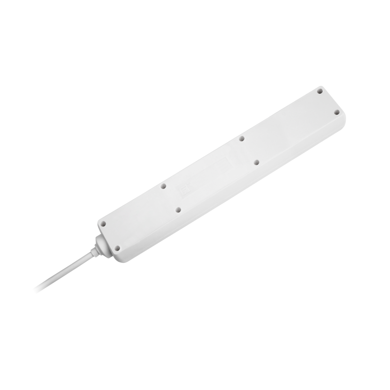 Przedłużacz biały 6 gniazd typu niemieckiego, dł. 1,5m (3x1.0) z przełącznikiem