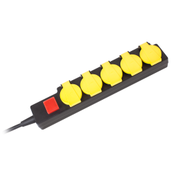 Przedłużacz ogrodowy Rebel z wyłącznikiem, 3m 5 gniazd (IP 44),