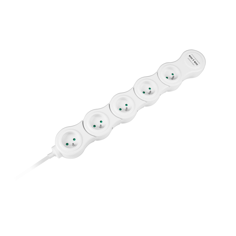 Przedłużacz sieciowy (snake) Rebel , 5 gniazd, przewód 1,5m
