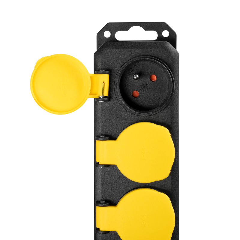 Przedłużacz sieciowy Rebel z wyłacznikiem 4 gniazda -3m, IP44