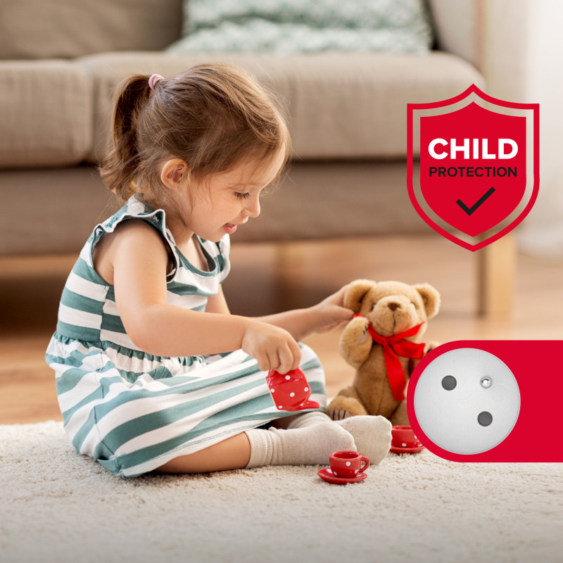 Przedłużacz sieciowy Rebel 4 gniazda z wyłącznikiem - 3m.