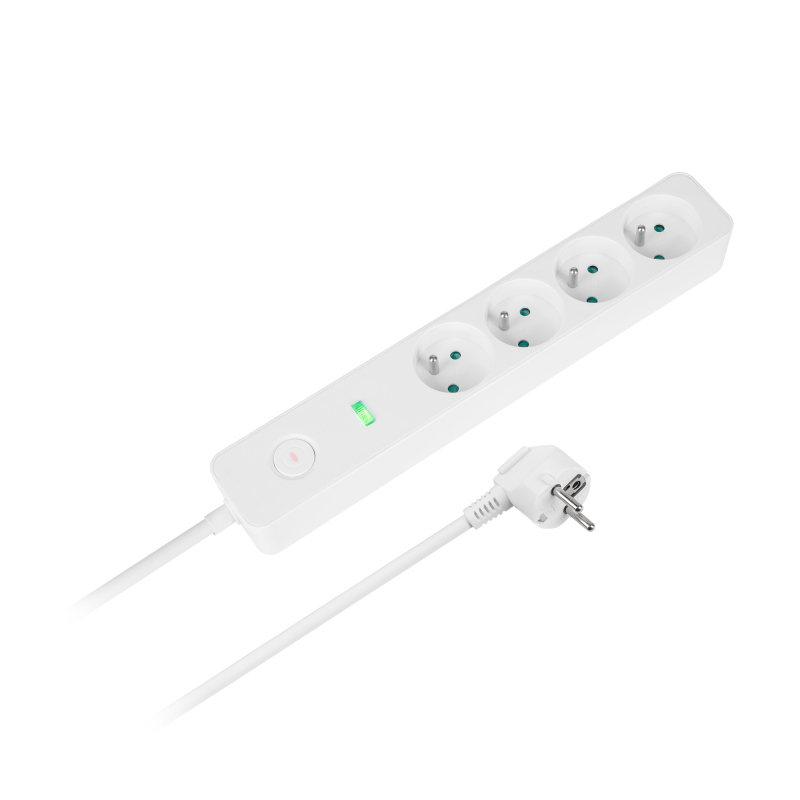 Przedłużacz sieciowy Rebel 4 gniazda z wyłącznikiem -1,5m