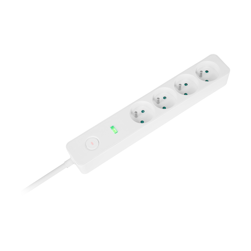 Przedłużacz sieciowy Rebel 4 gniazda z wyłącznikiem -1,5m