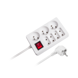 Przedłużacz sieciowy Rebel 7 gniazd z przełącznikiem , 3m (1,5mm)