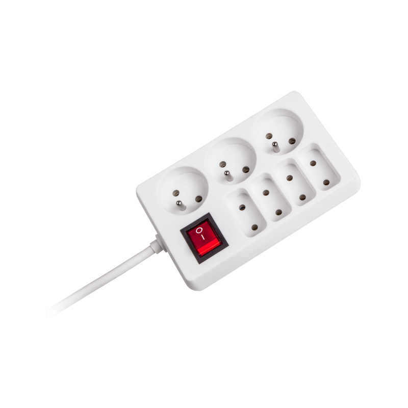 Przedłużacz sieciowy Rebel 7 gniazd z przełącznikiem , 3m (1,5mm)