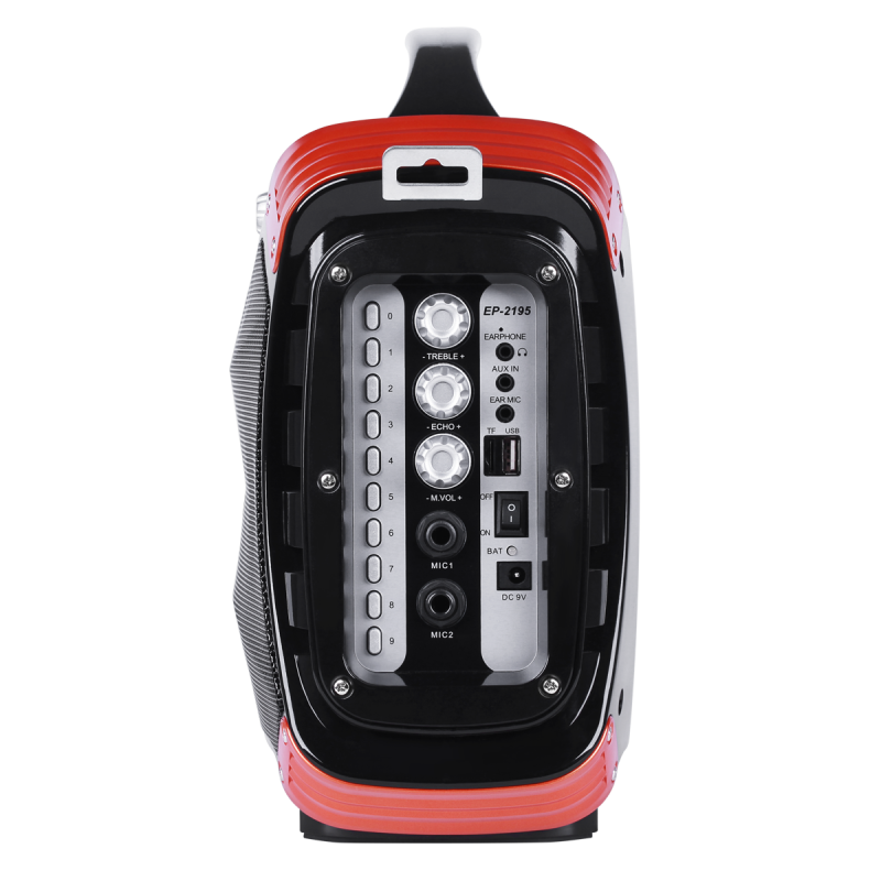 Przenośny aktywny zestaw głośnikowy Quer z funkcją MP3, Bluetooth, radio FM oraz funkcją Karaoke