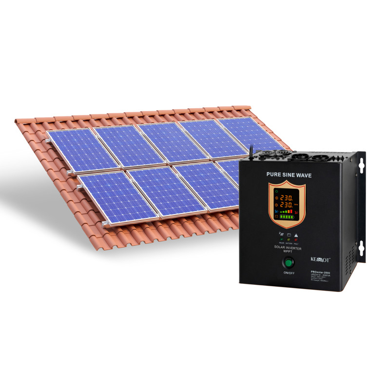 Przetwornica solarna naścienna ( inwerter ) KEMOT PROsolar-2500 ( 24V 230V 25000VA/1800W )
