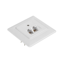 Puszka naścienna podwójna 8P8C przelotowa